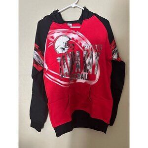 Women's Fanatics Branded Red Tampa Bay Buccaneers Over Under Pullover Hoodie Siz